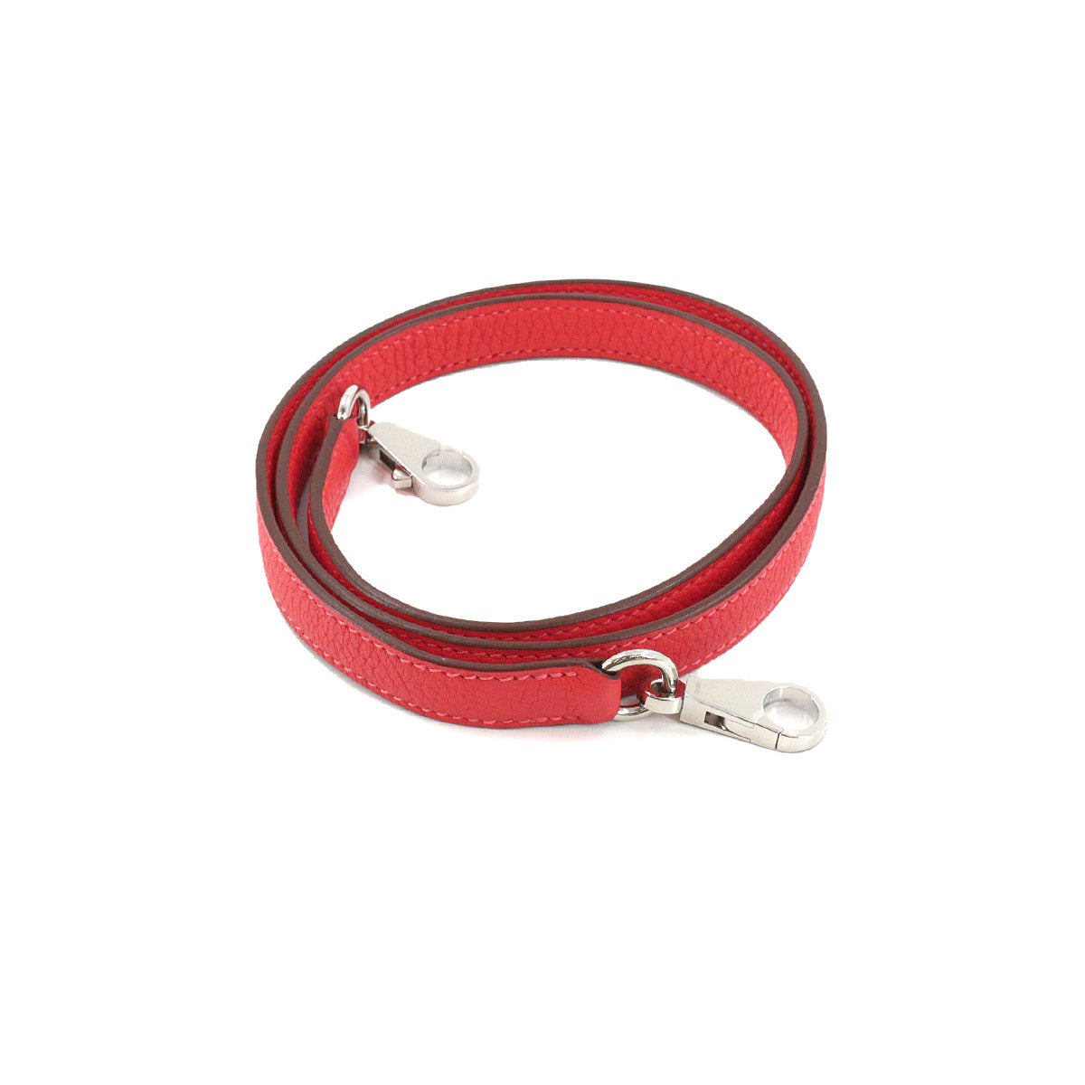 Shoulder Strap Taurillon clemence Rouge Pivoine