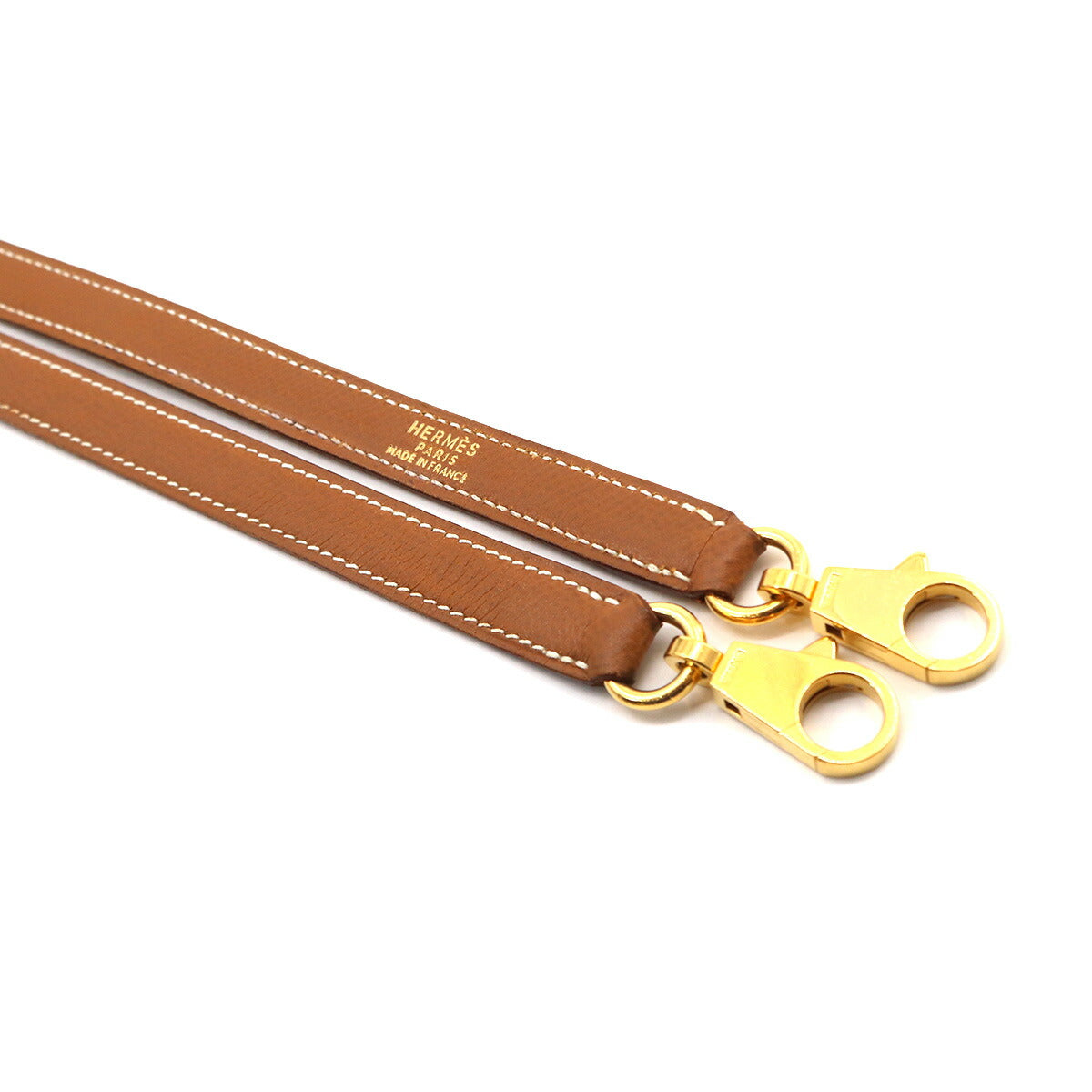 Shoulder Strap Couchevel Epsom Gold Brown Accessory