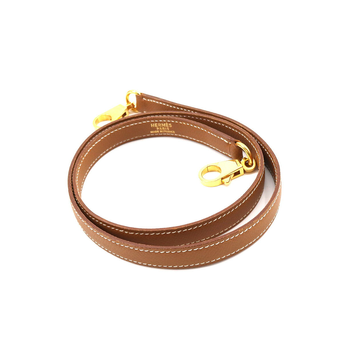 Shoulder Strap Couchevel Epsom Gold Brown Accessory