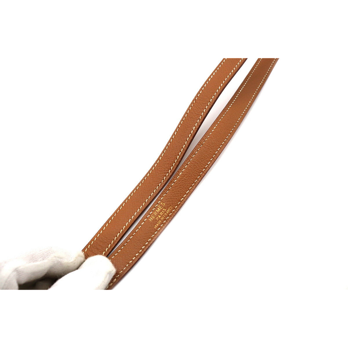 Shoulder Strap Couchevel Epsom Gold Brown Accessory