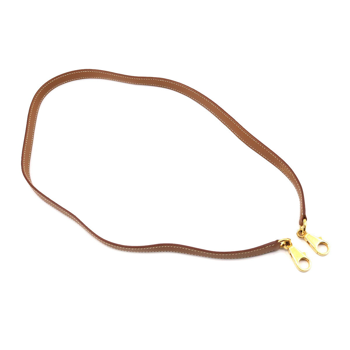 Shoulder Strap Couchevel Epsom Gold Brown Accessory