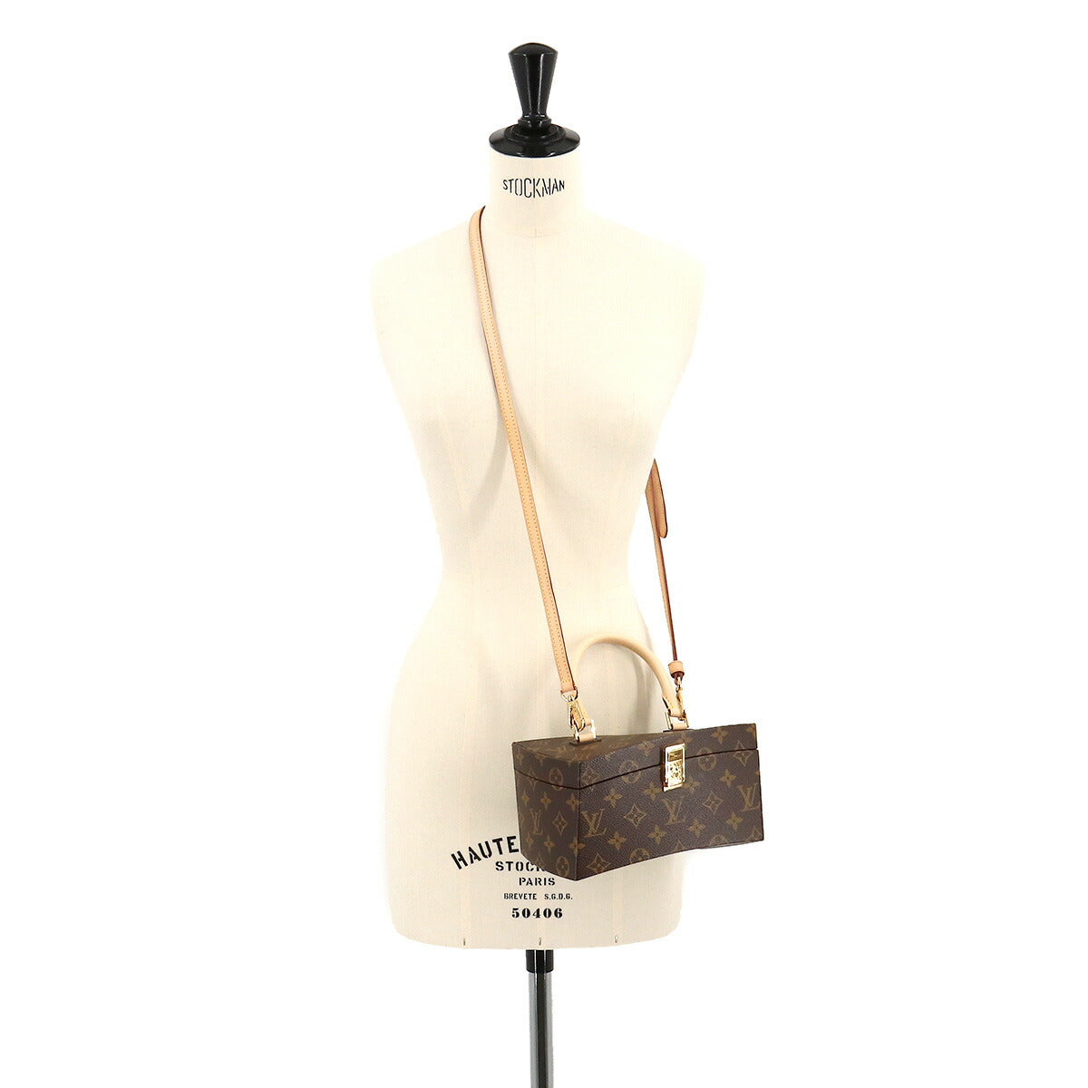 Monogram Twisted Box 2way Hand Shoulder Bag M40275 Brown 90189884