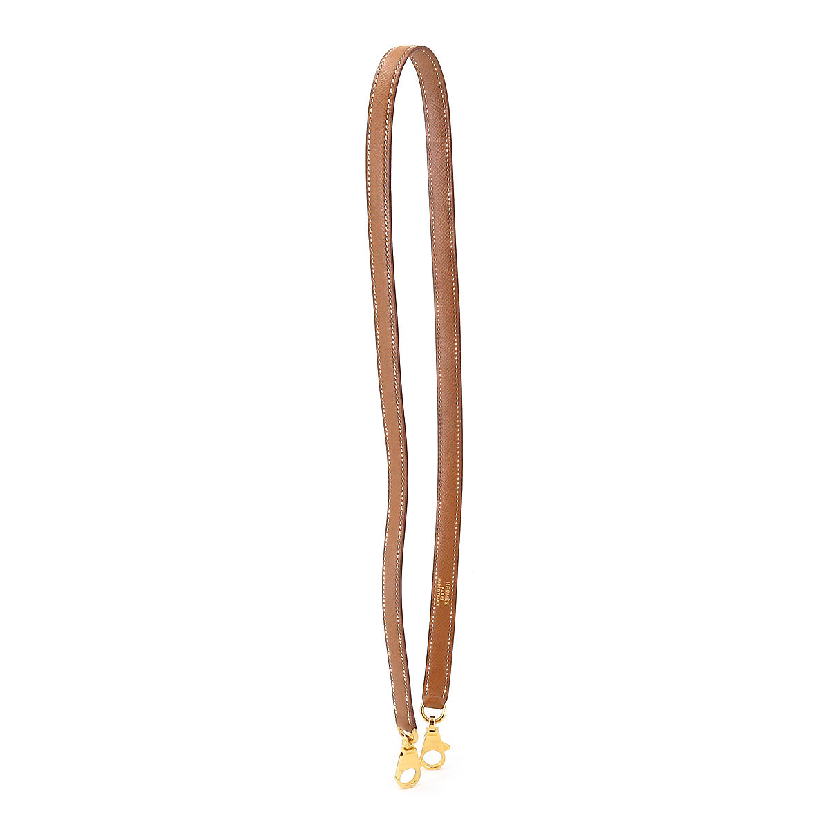 Shoulder Strap Couchevel Epsom Gold Brown Accessory