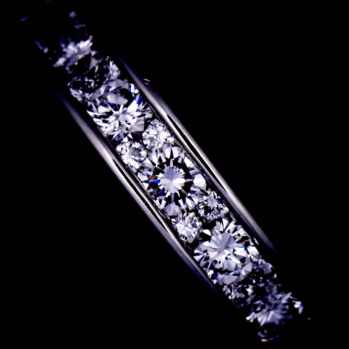 Half Diamond Ring Pt Platinum size5.75-6(US)