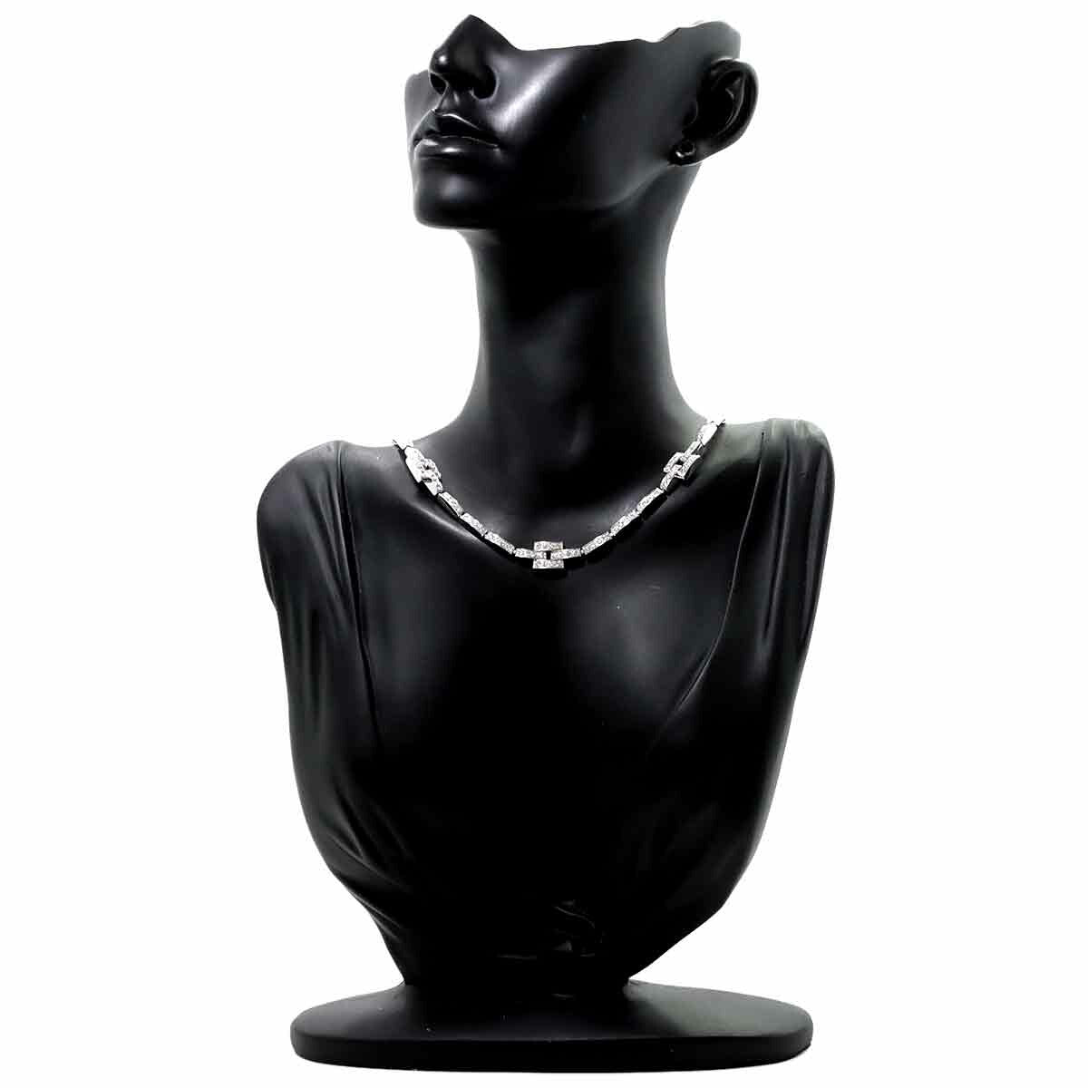 Maillon Panther Diamond Necklace 18K White Gold 750