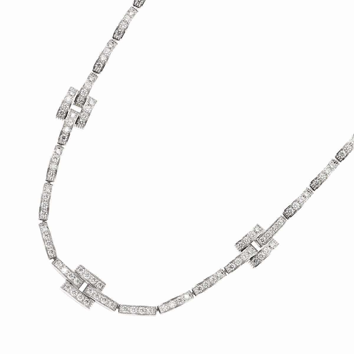 Maillon Panther Diamond Necklace 18K White Gold 750