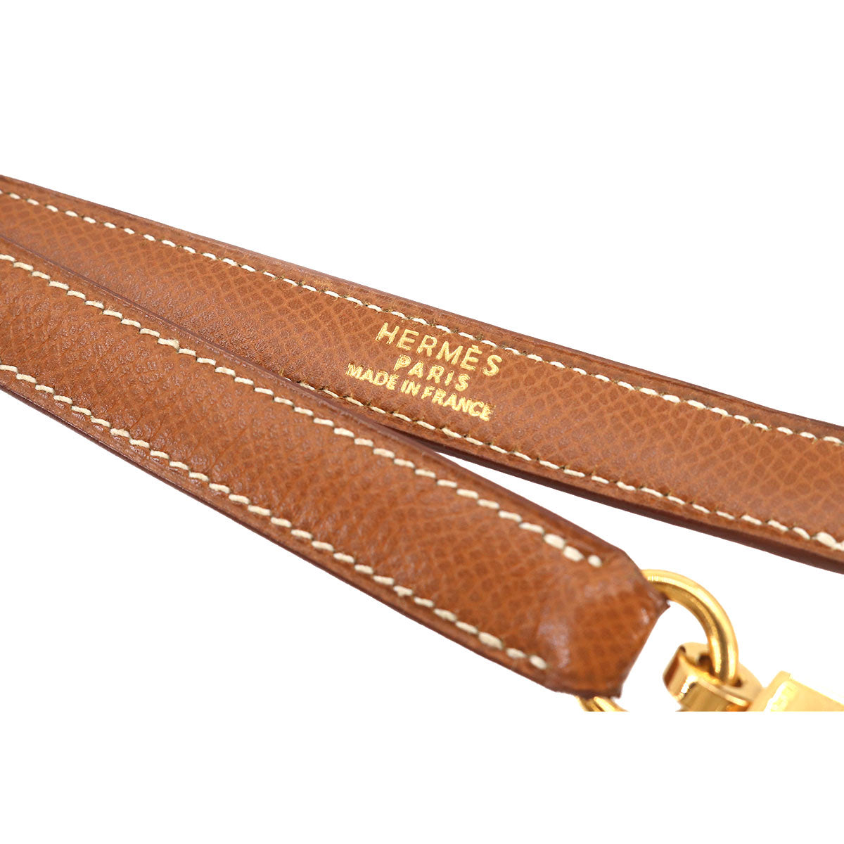 Shoulder Strap Couchevel Epsom Gold Brown Accessory