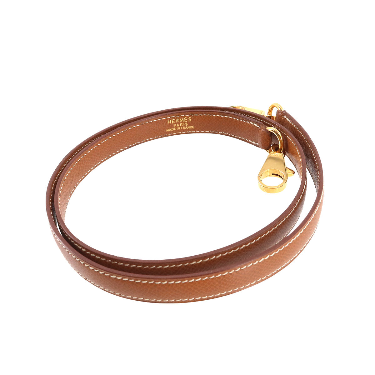 Shoulder Strap Couchevel Epsom Gold Brown Accessory