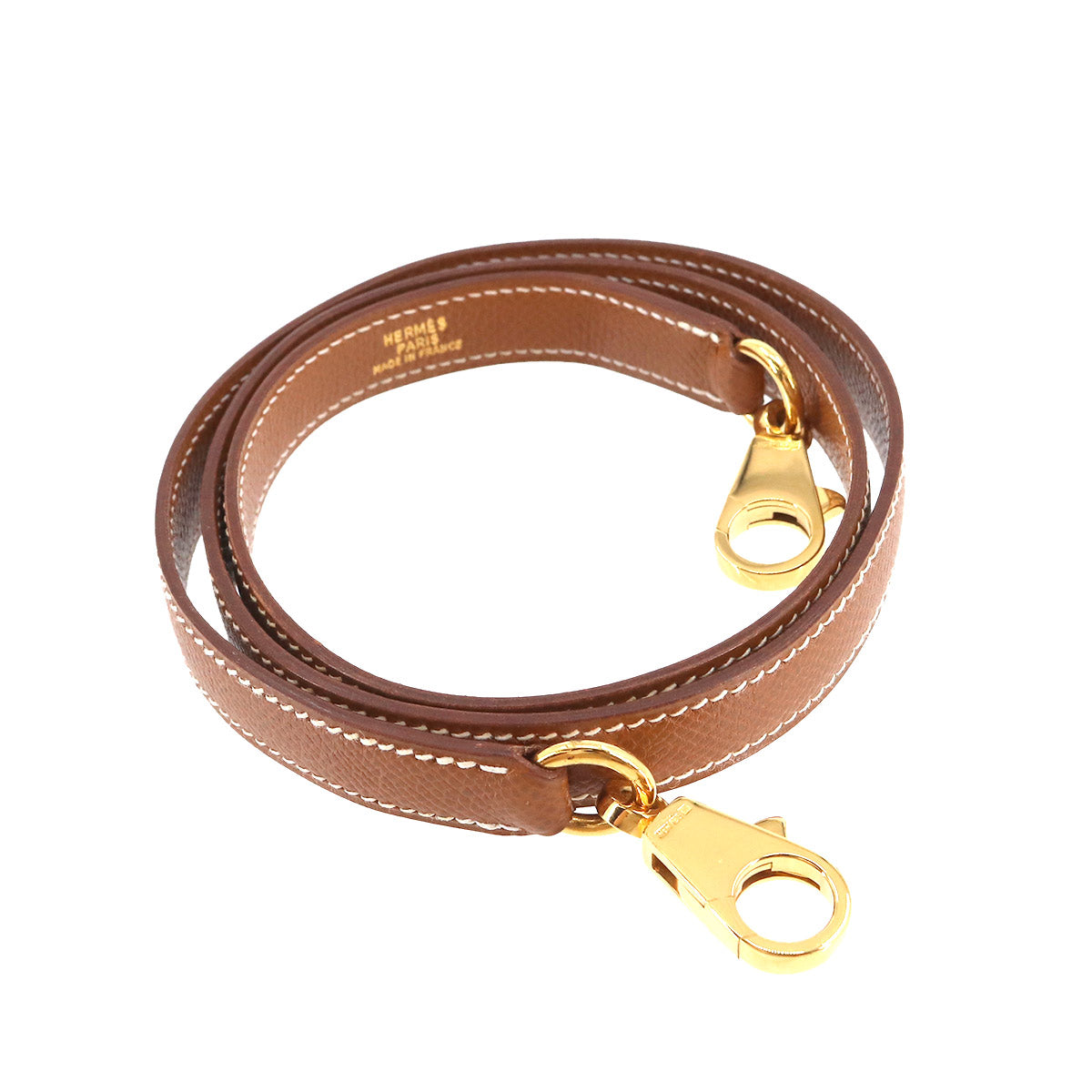 Shoulder Strap Epsom Gold Brown Accessory