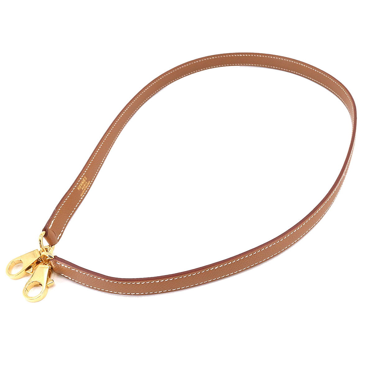 Shoulder Strap Epsom Gold Brown Accessory