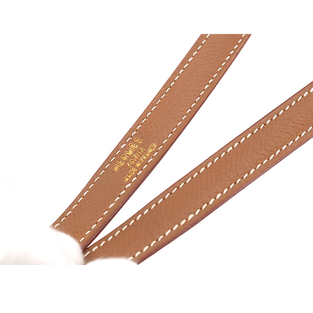 Shoulder Strap Epsom Gold Brown Accessory