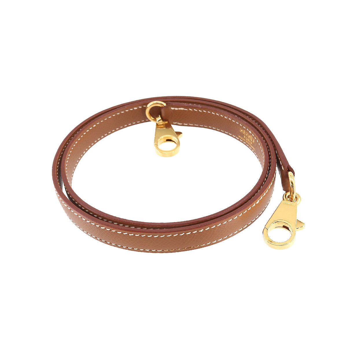 Shoulder Strap Epsom Gold Brown Accessory