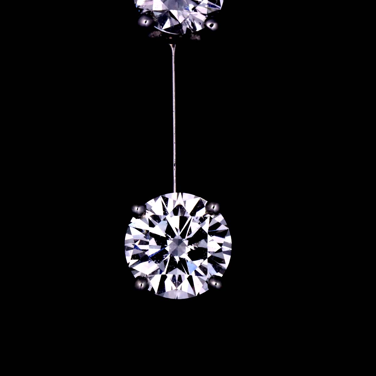 BOUCHERON Diamond Earring Pierced Pt 18K WG 750