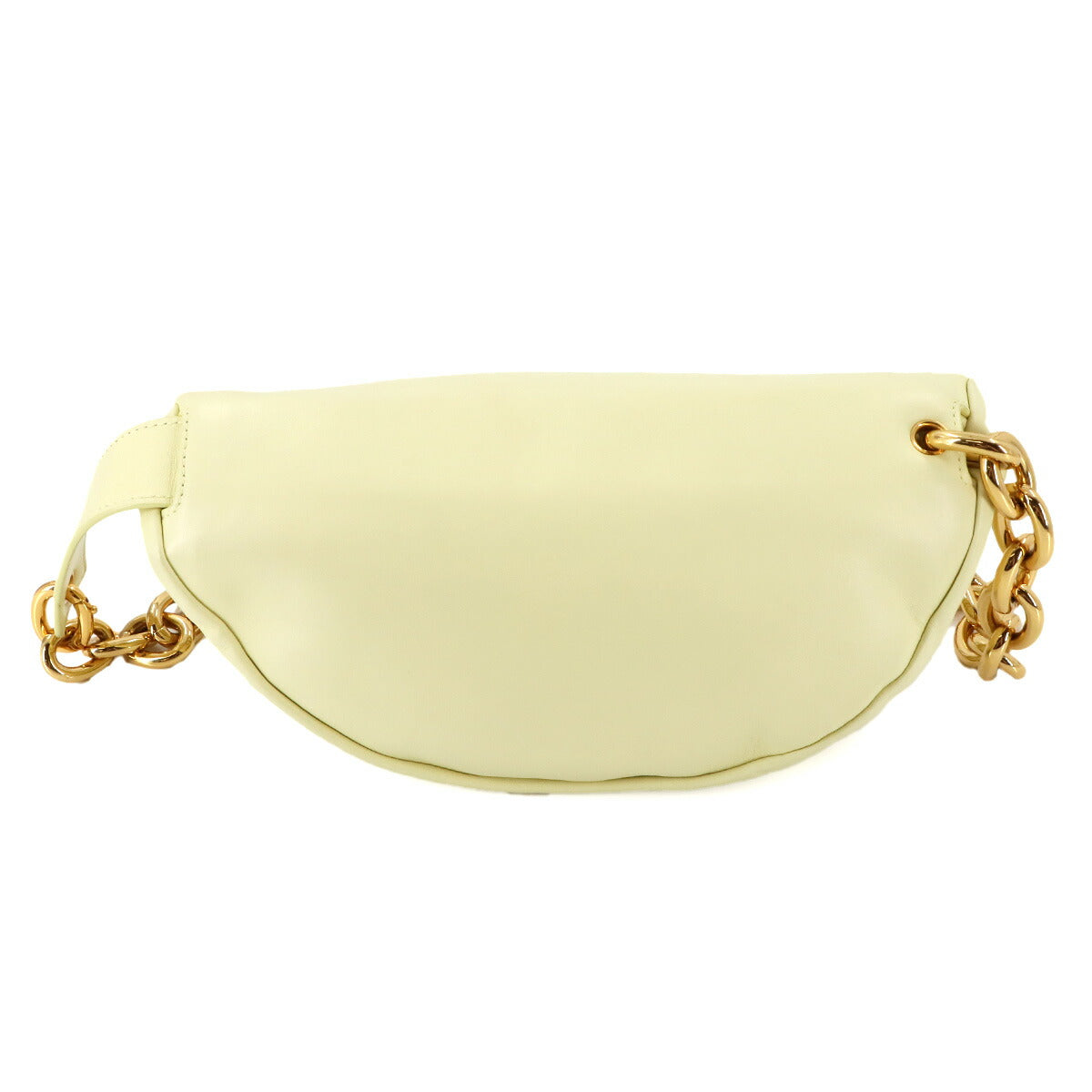 The Chain Pouch Body Bag Leather Yellow 651445