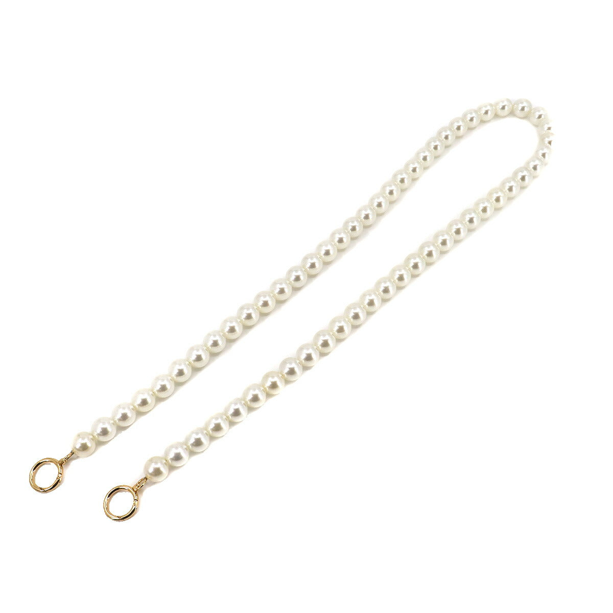 Beads Shoulder Strap White Gold Accessory