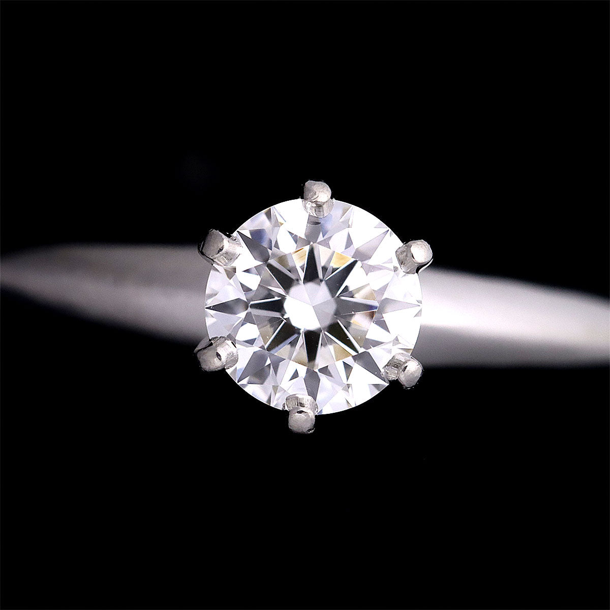 TIFFANY Co. Diamond 0.51ct F/VS2/EX Ring Pt 4.75-5(US)