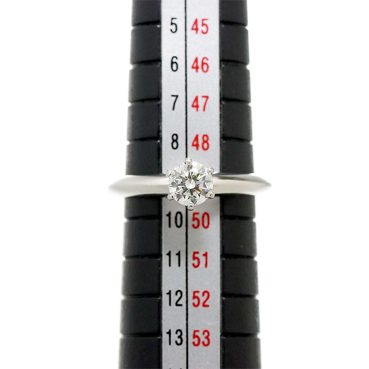 TIFFANY Co. Diamond 0.51ct F/VS2/EX Ring Pt 4.75-5(US)