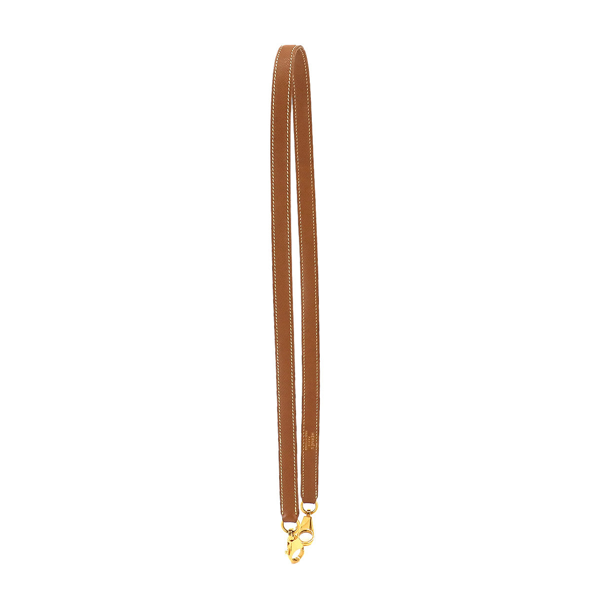 Shoulder Strap Couchevel Epsom Gold Brown Accessory