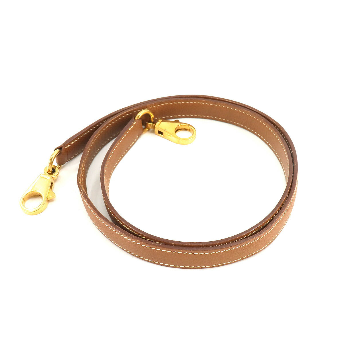 Shoulder Strap Couchevel Epsom Gold Brown Accessory
