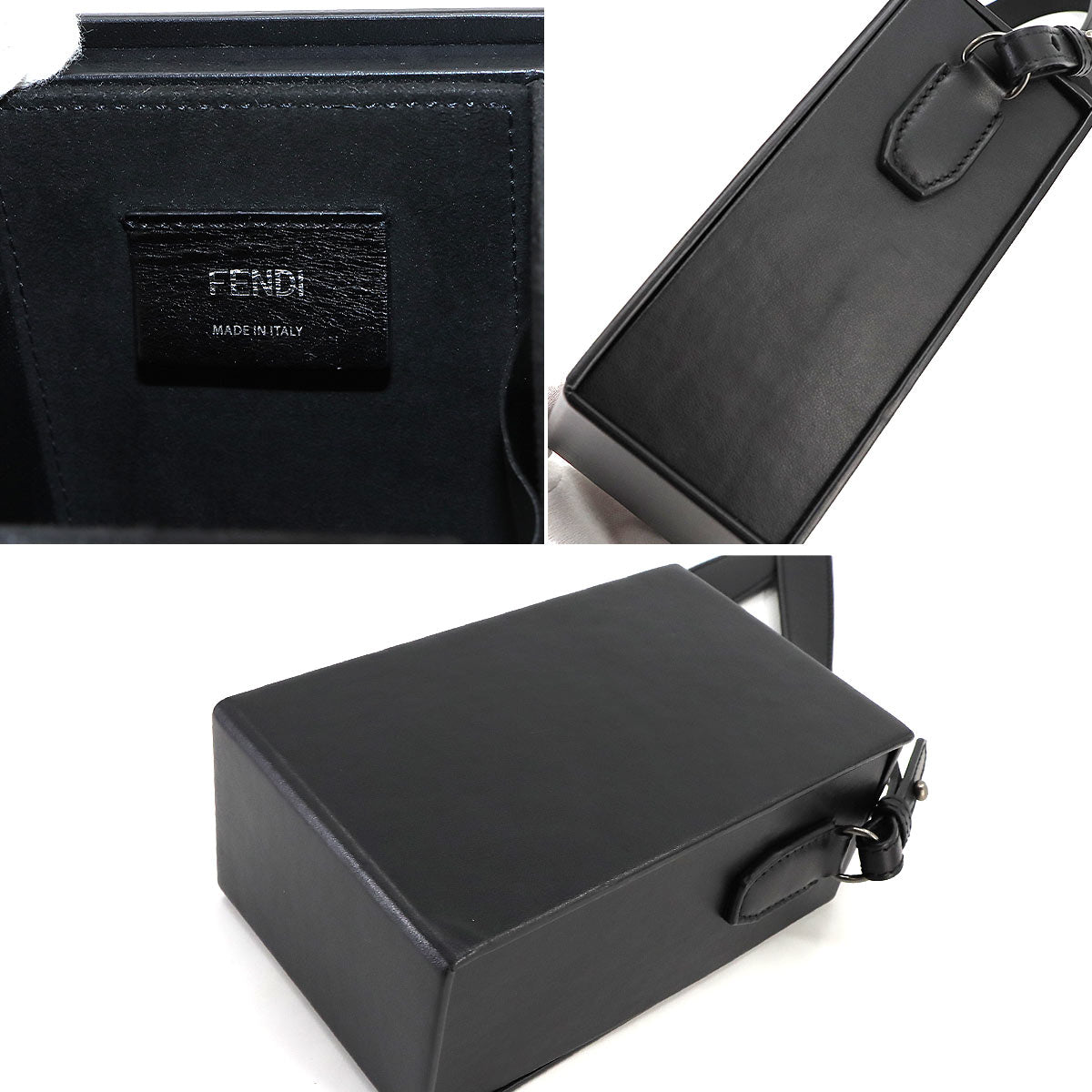 Box Shoulder Bag Leather Black 7VA519 Purse