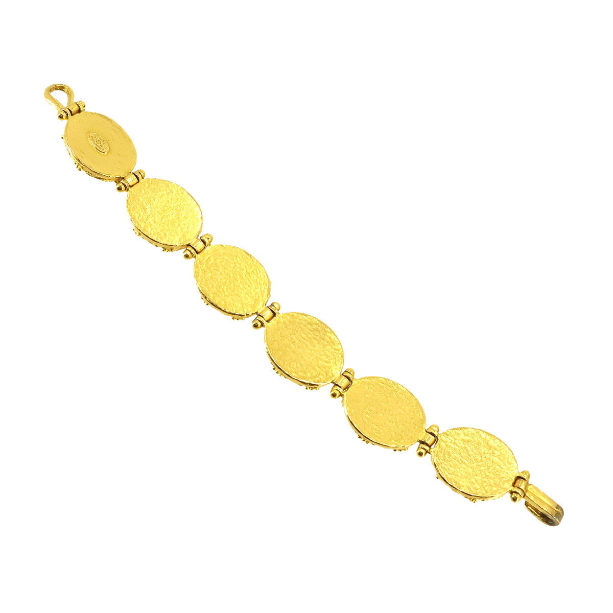 Color Stone Bracelet Red Gold 96A Vintage Accessory
