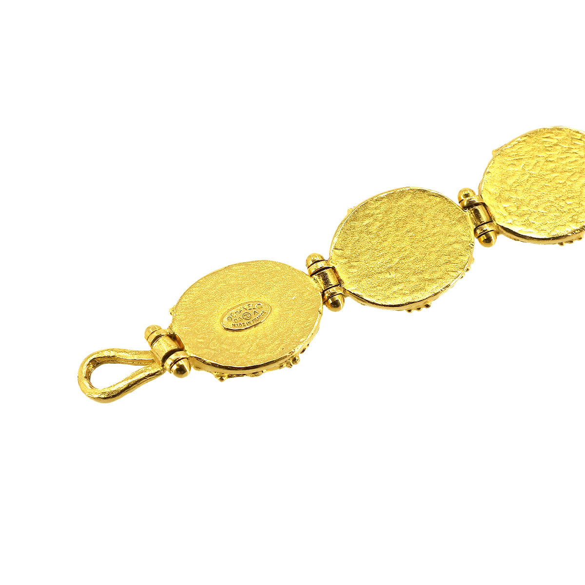 Color Stone Bracelet Red Gold 96A Vintage Accessory
