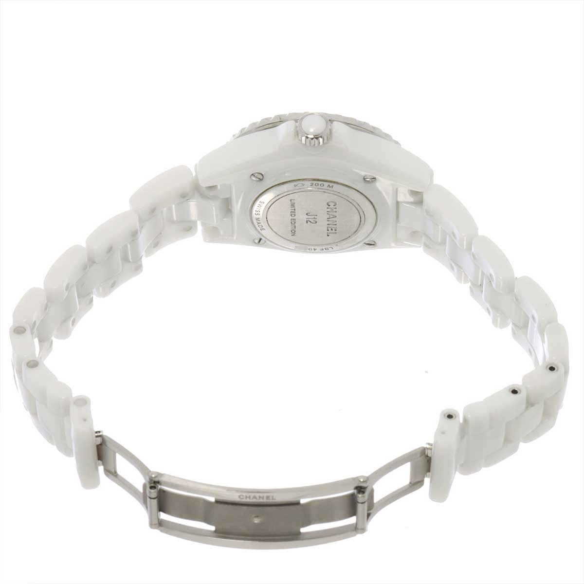 J12 33mm H7419 Date Ceramic Quartz White Dial Ladies Watch