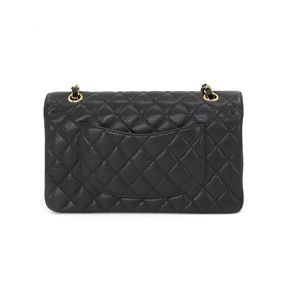 Matelasse 25 Chain Shoulder Bag Leather Black A01112