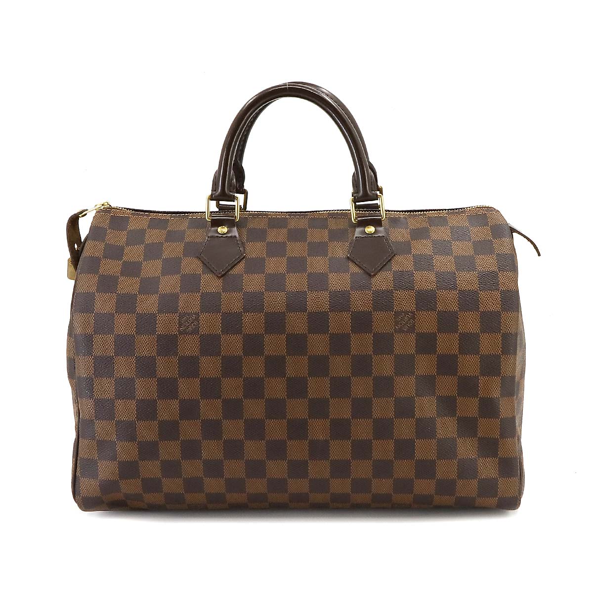 Damier Speedy 35 Hand Bag Ebene N41523 Brown Purse