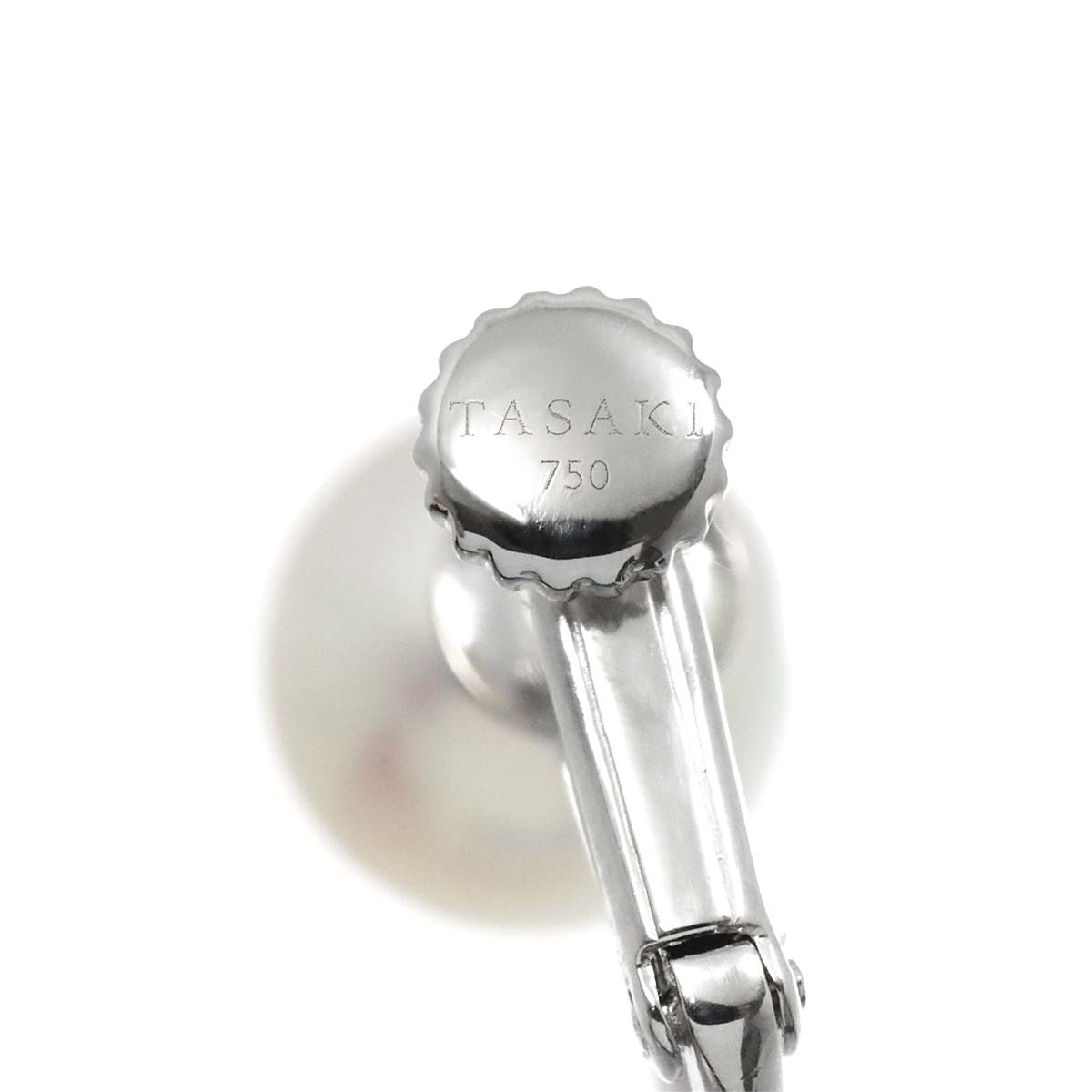 Akoya Pearl 7.5mm Earrings 18K WG White Gold 750