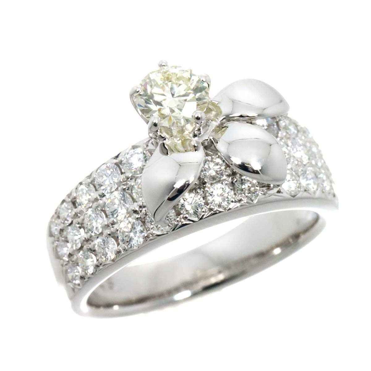 TASAKI Diamond 0.45ct/0.75ct Ring 18K White Gold 750 Size6(US)