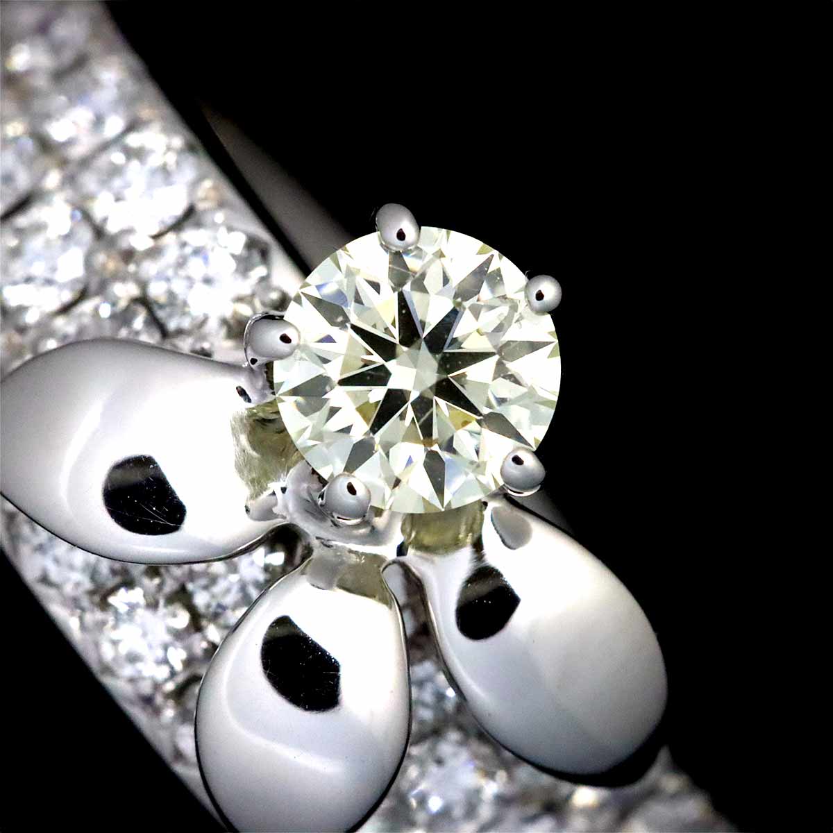 TASAKI Diamond 0.45ct/0.75ct Ring 18K White Gold 750 Size6(US)