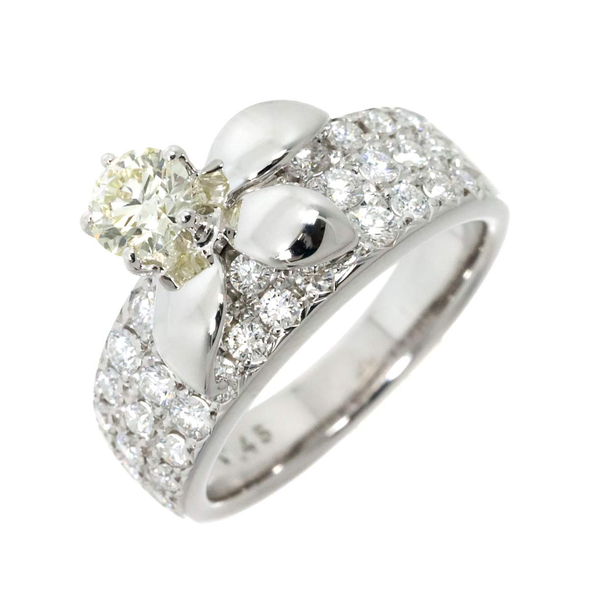 TASAKI Diamond 0.45ct/0.75ct Ring 18K White Gold 750 Size6(US)