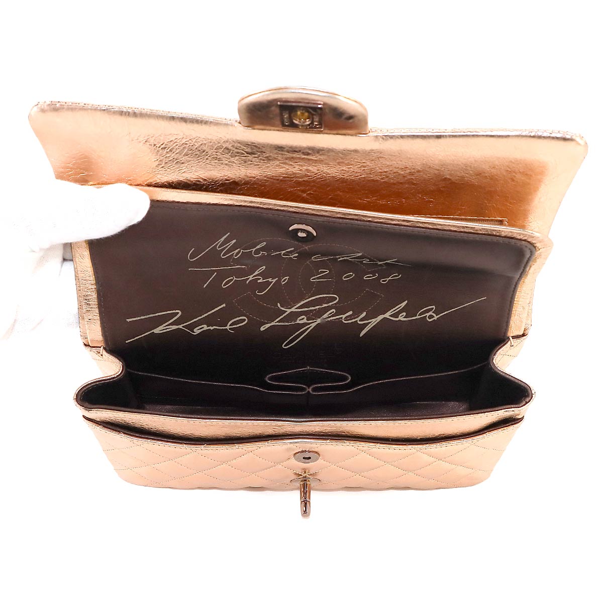 Matelasse 25 Chain Shoulder Bag Metallic Pink Limited Edition