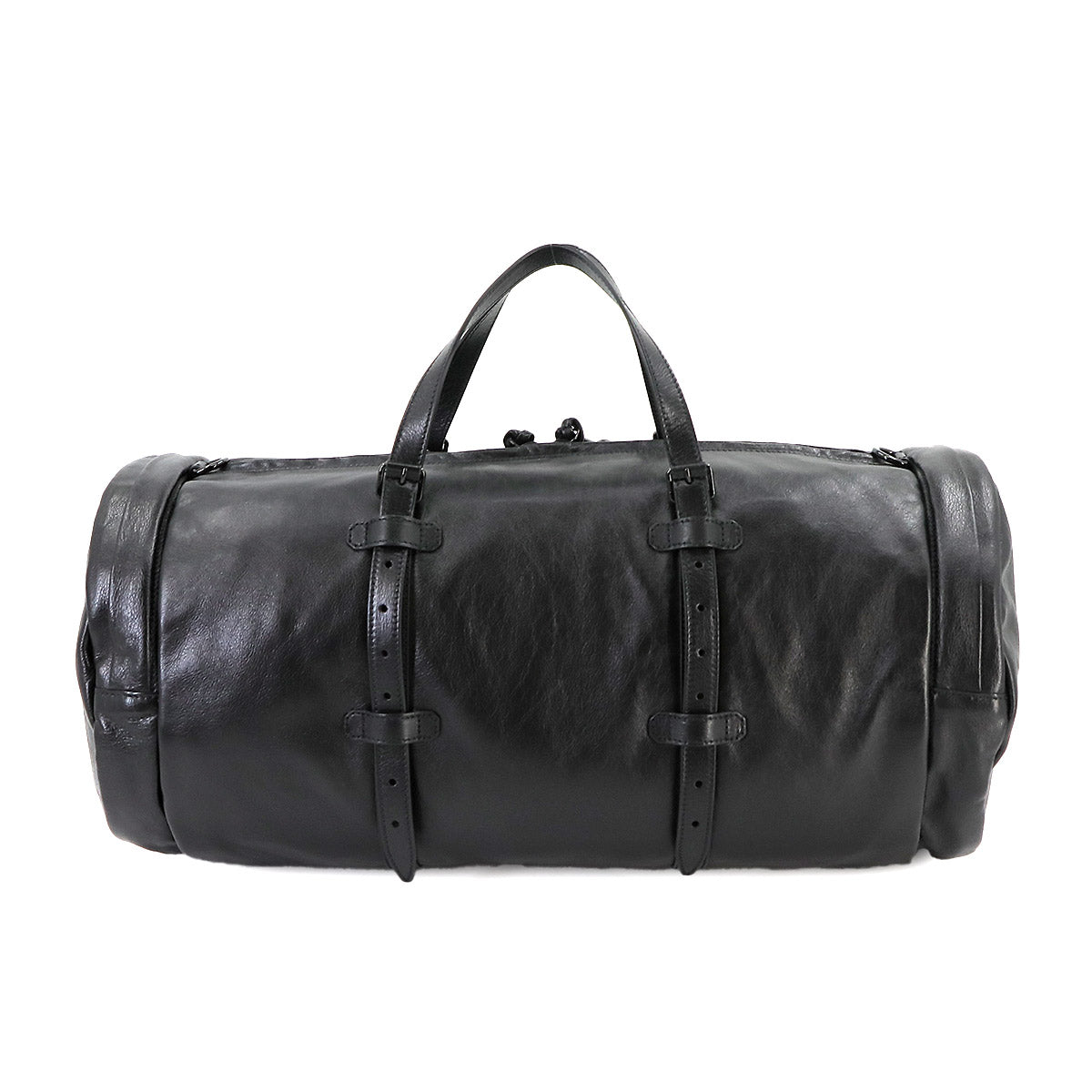 Ophidia Duffel Shoulder Bag Leather Black 725699 Purse
