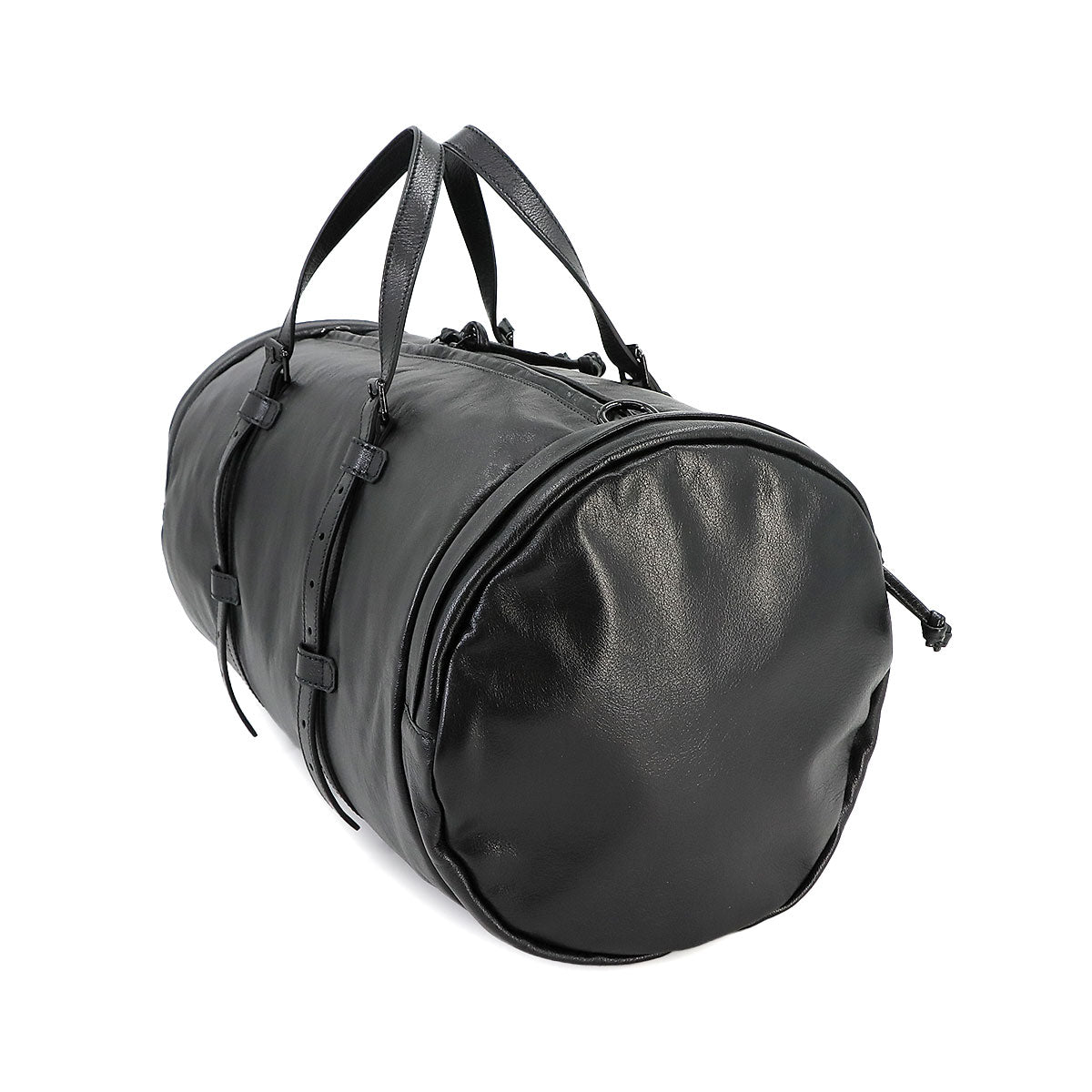 Ophidia Duffel Shoulder Bag Leather Black 725699 Purse