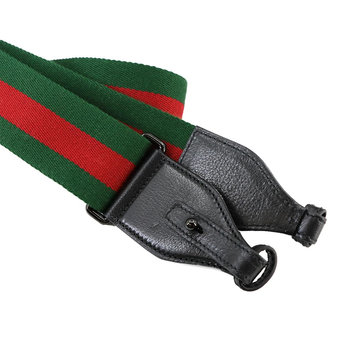 Ophidia Duffel Shoulder Bag Leather Black 725699 Purse