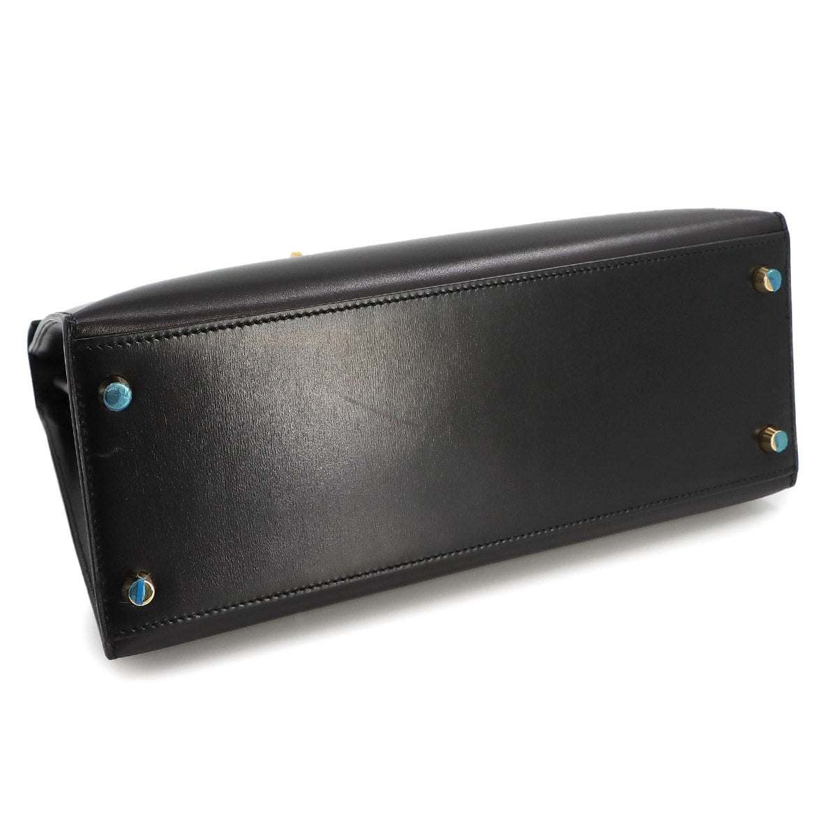 Kelly 28 2way Hand Shoulder Bag Box Calf Leather Black Purse 90236024