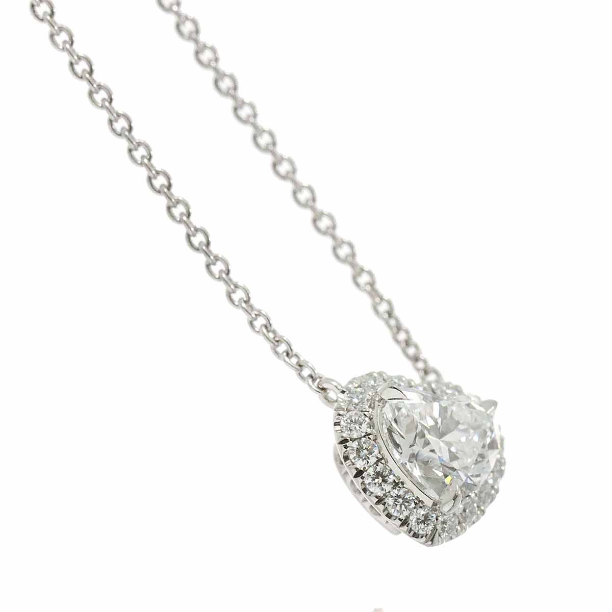 Heart Diamond 0.71ct D/VVS2 Necklace Pt