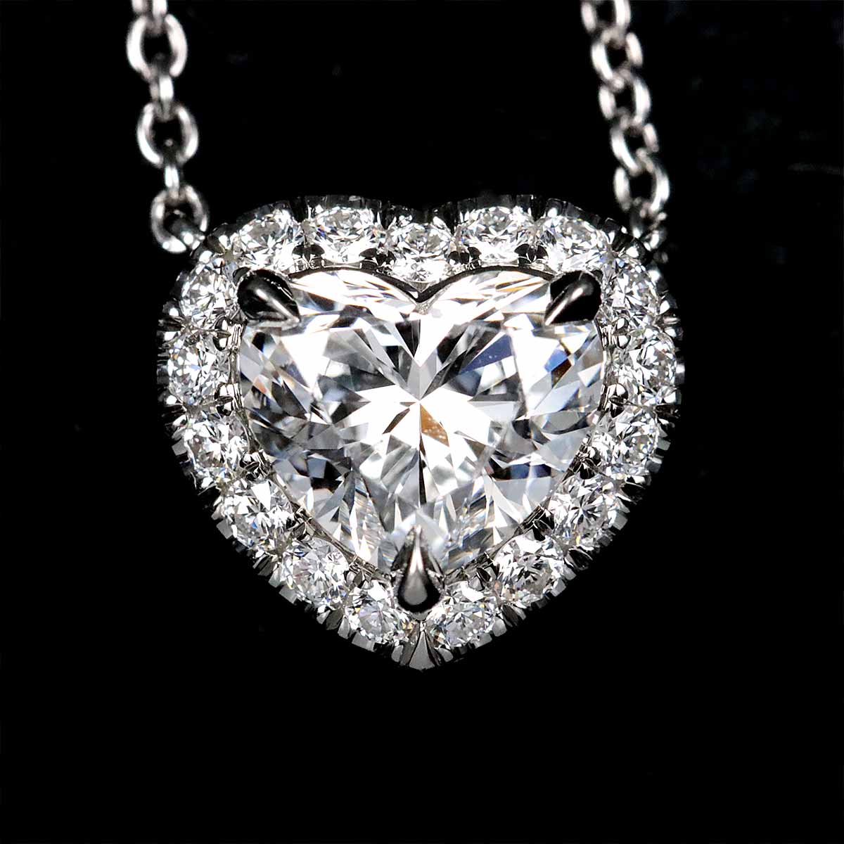Heart Diamond 0.71ct D/VVS2 Necklace Pt