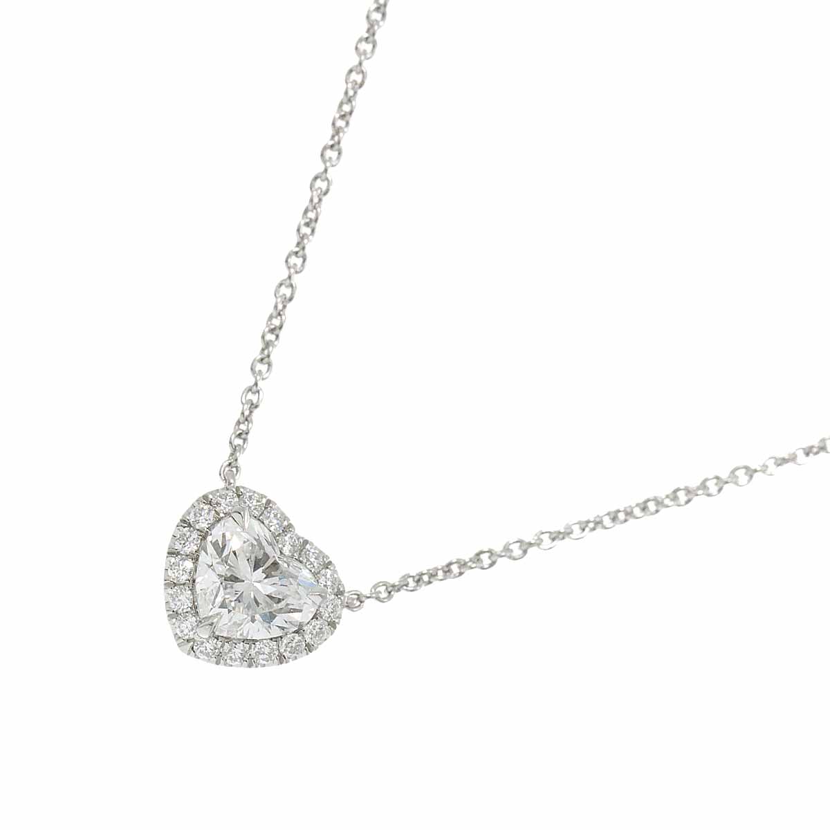 Heart Diamond 0.71ct D/VVS2 Necklace Pt