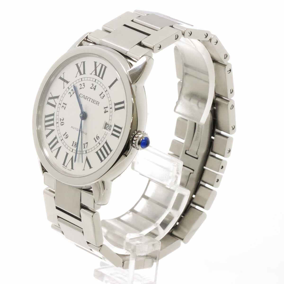 Ronde Solo de Cartier W6701011 Date Automatic Silver Dial Men