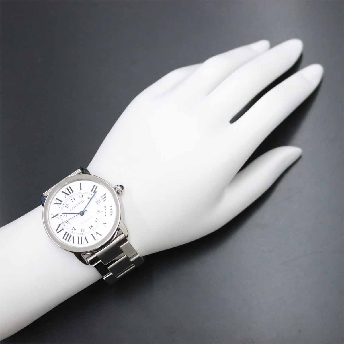 Ronde Solo de Cartier W6701011 Date Automatic Silver Dial Men