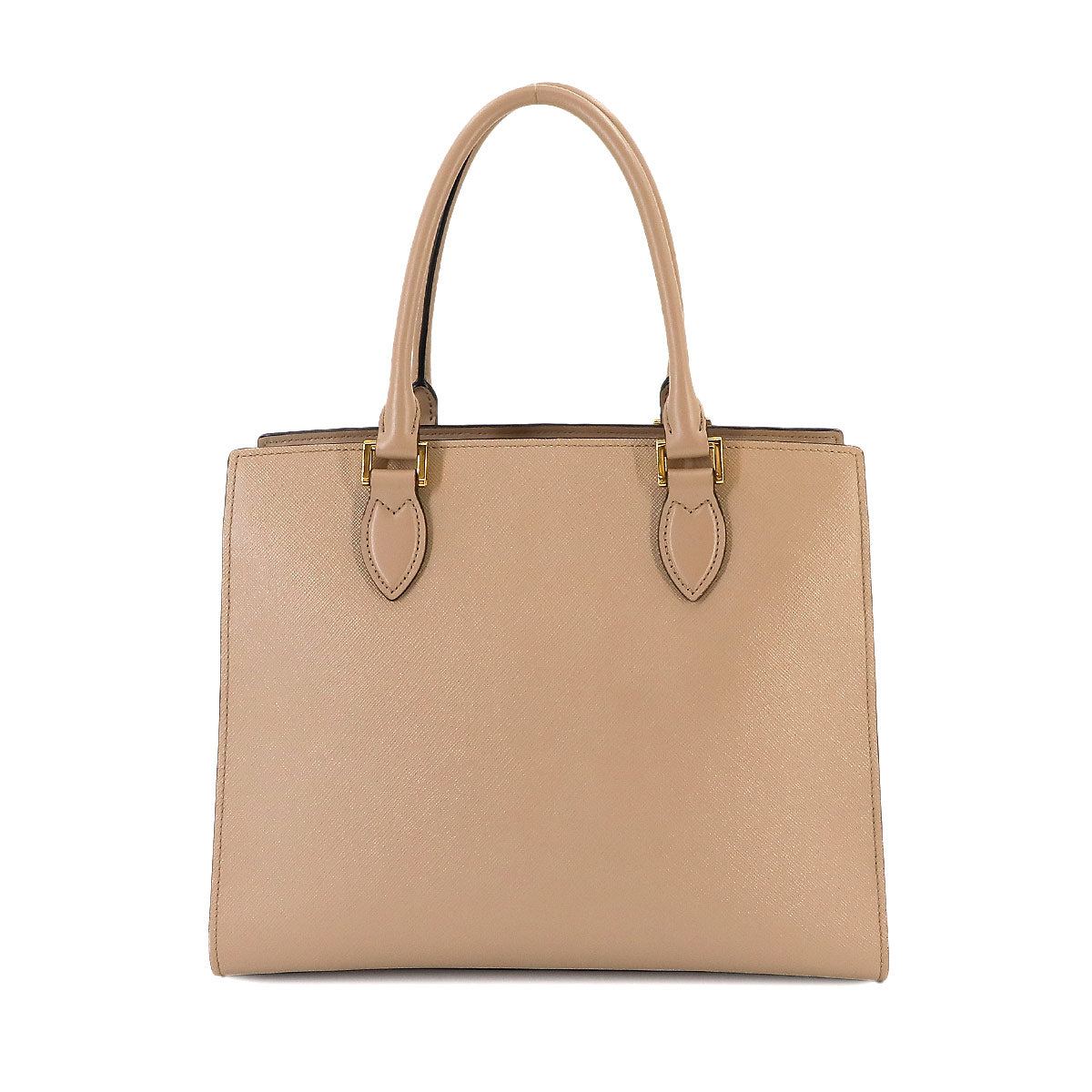 Saffiano 2way Hand Shoulder Bag Leather Beige 1BA227 Purse 90236682