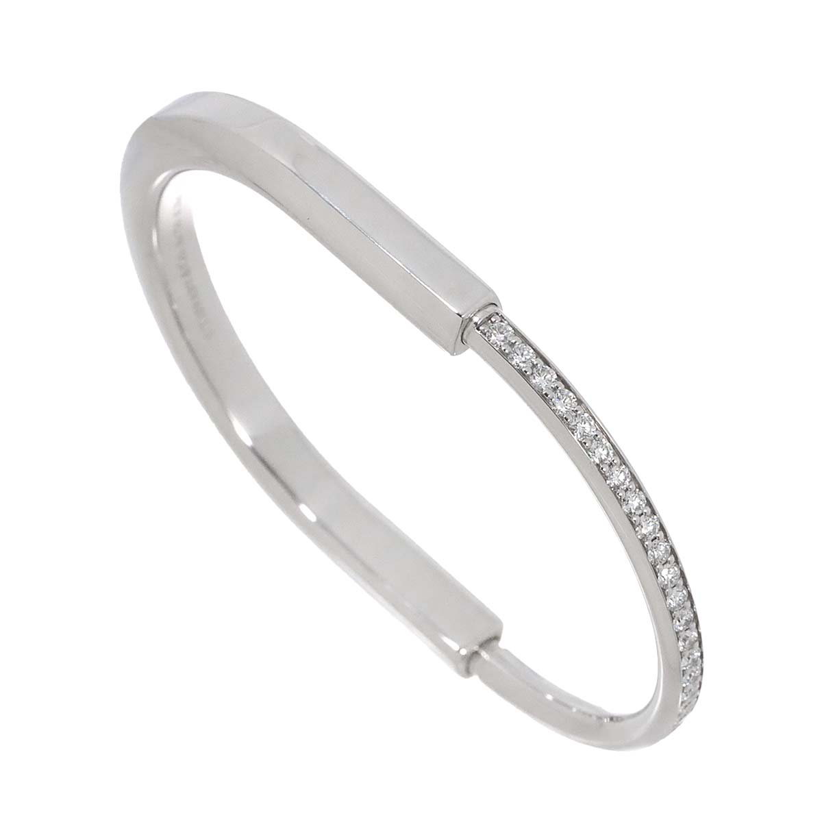 Lock Diamond 1.20ct Bracelet 18K White Gold 750