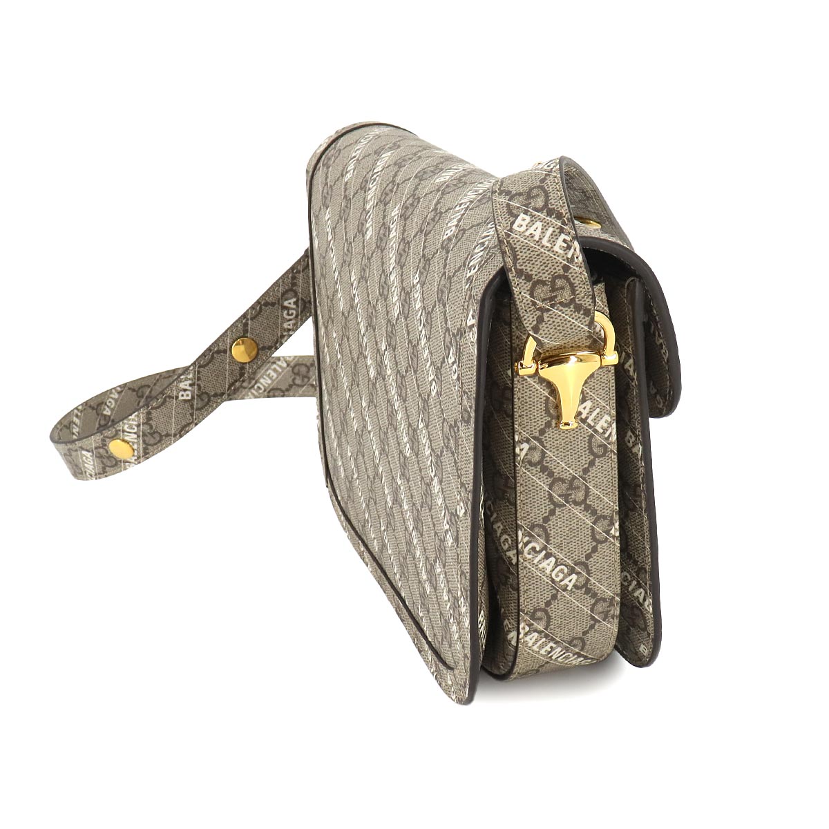 BALENCIAGA Hacker Horsebit 1955 Shoulder Bag GG Supreme 602204