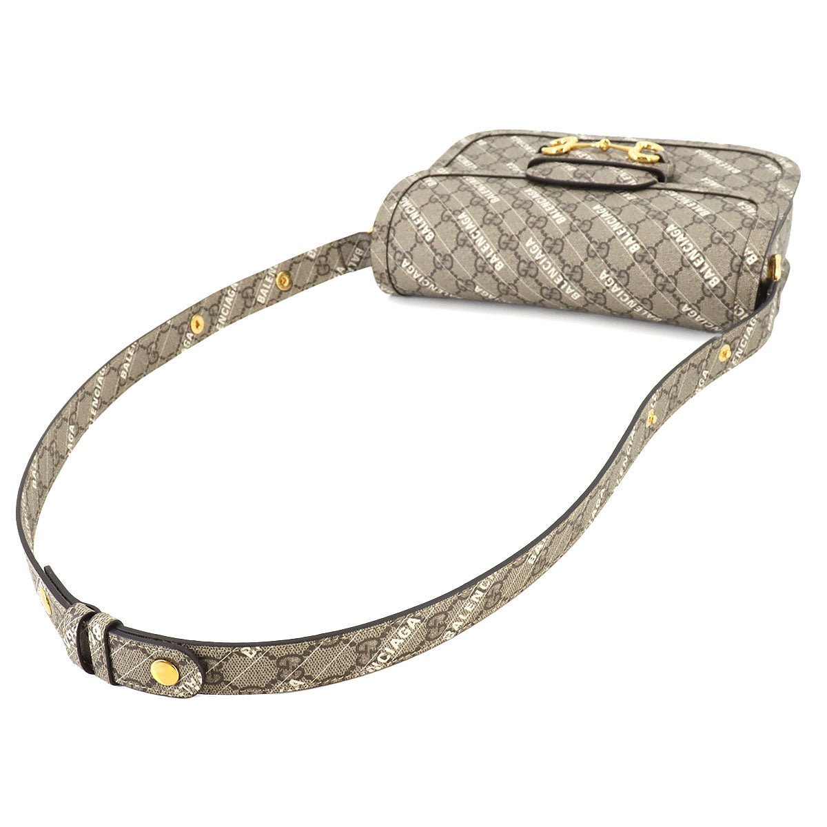 BALENCIAGA Hacker Horsebit 1955 Shoulder Bag GG Supreme 602204