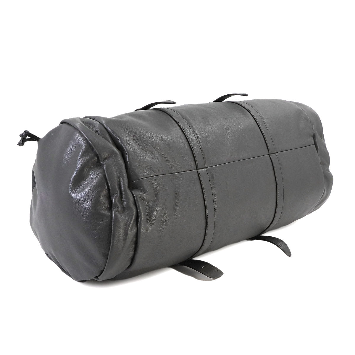 Ophidia Duffel Shoulder Bag Leather Gray 725699 Purse 90239005