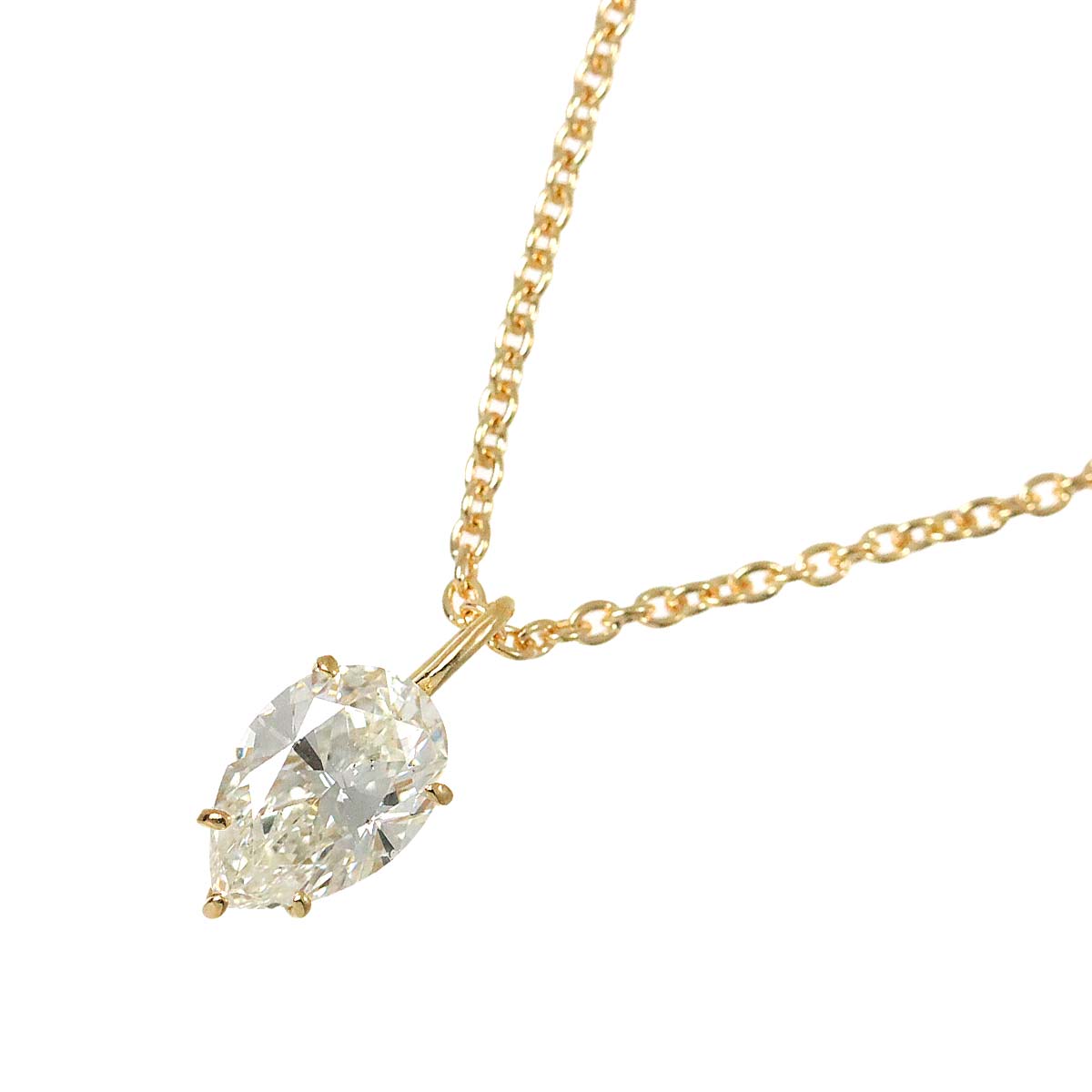 HCO Diamond 2.032ct J/SI1 Necklace 18K Yellow Gold 750