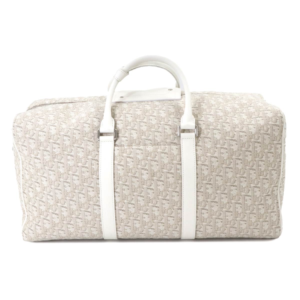 Oblique 2way Boston Shoulder Bag Canvas Leather